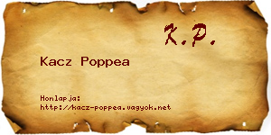Kacz Poppea névjegykártya